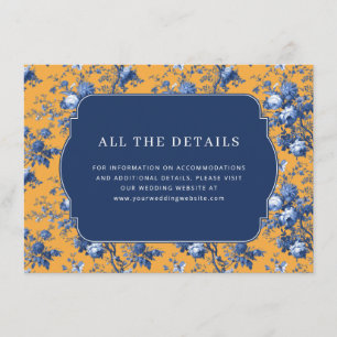 Lapis Rose Wedding Enclosure Card