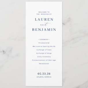 Lapis Rose Wedding Program