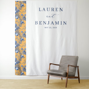 Lapis Rose Wedding Tapestry