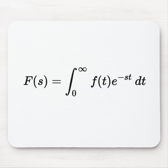 Laplace transform equation, math basics mouse pad (Front)
