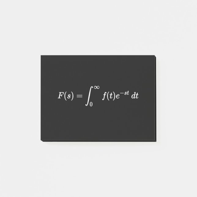 Laplace transform equation, math basics post-it notes (Front)