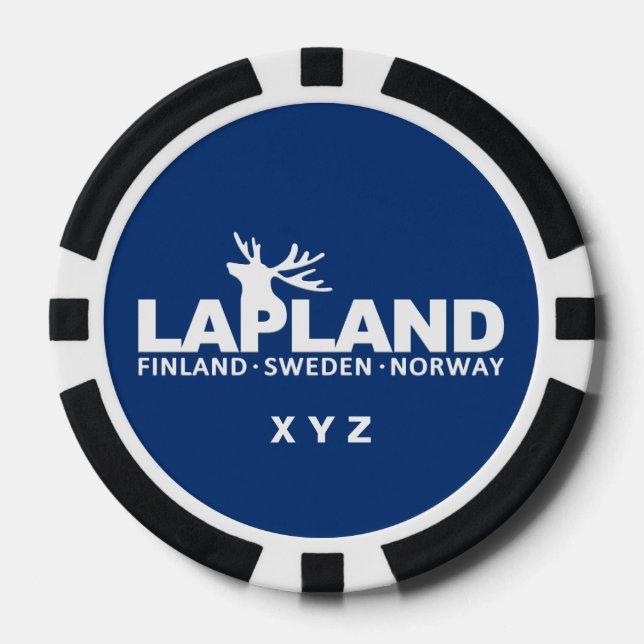 LAPLAND custom monogram poker chips (Front)