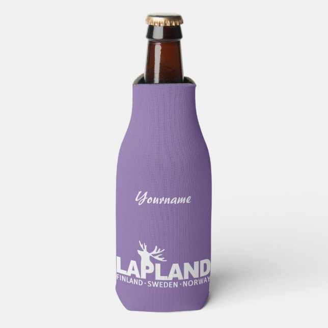 LAPLAND custom name & colour bottle cooler (Bottle Front)