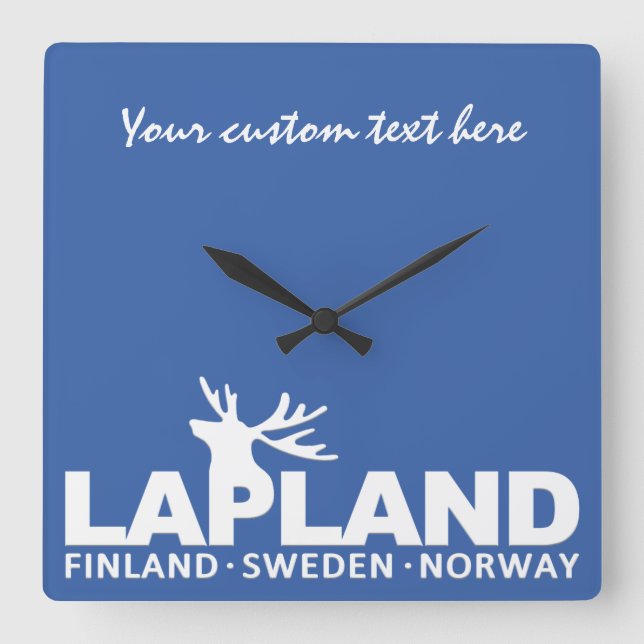 LAPLAND custom text & colour wall clock (Front)