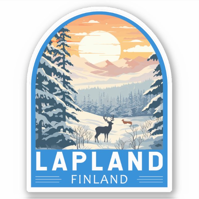 Lapland Finland Travel Art Vintage (Front)