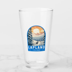 Lapland Finland Travel Art Vintage Glass