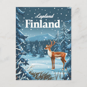 Lapland Finland Vintage Postcard