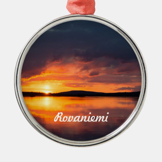 Lapland Sunset Metal Ornament (Front)