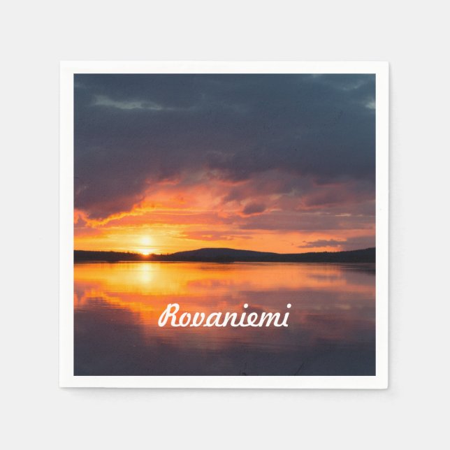 Lapland Sunset Napkin (Front)