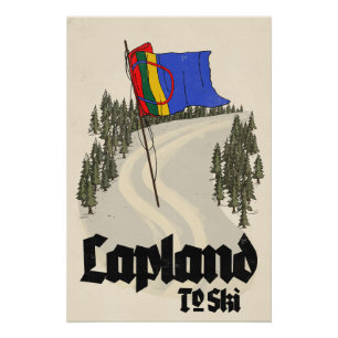 Lapland To Ski Poster