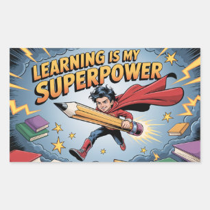 L'Apprentissage Est Mon Superpouvoir – Autocollant