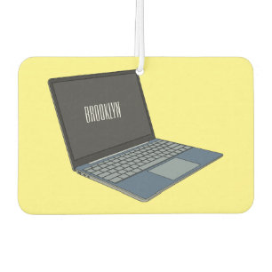 Laptop cartoon illustration air freshener