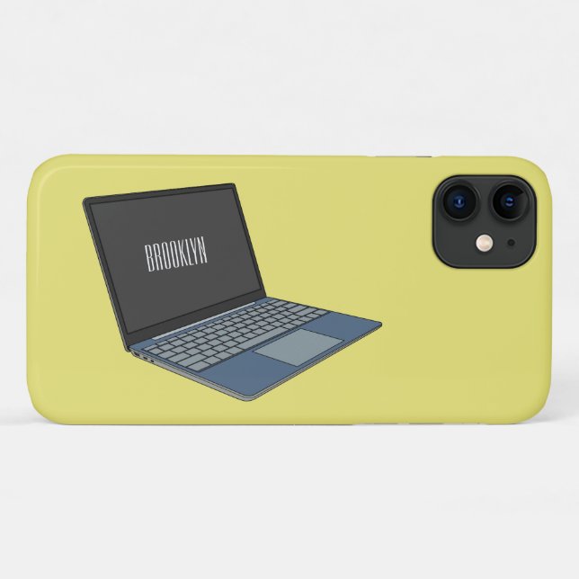 Laptop cartoon illustration  Case-Mate iPhone case (Back (Horizontal))