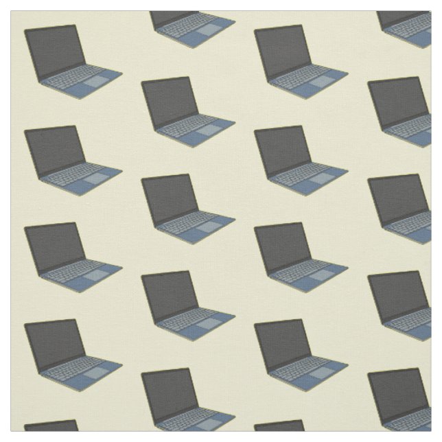 Laptop cartoon illustration  fabric (Swatch)