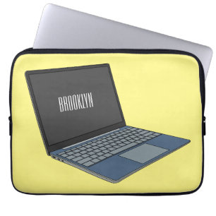 Laptop cartoon illustration laptop sleeve