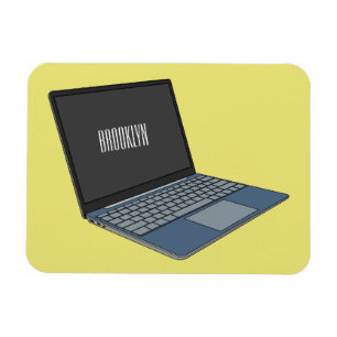 Laptop cartoon illustration  magnet