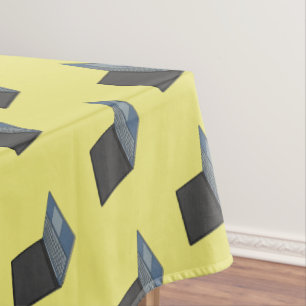 Laptop cartoon illustration  tablecloth