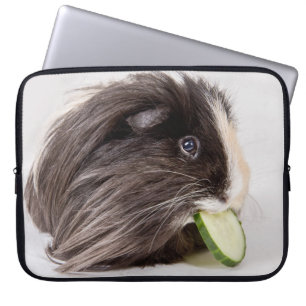 Laptop case cute guinea pig eating cucumber