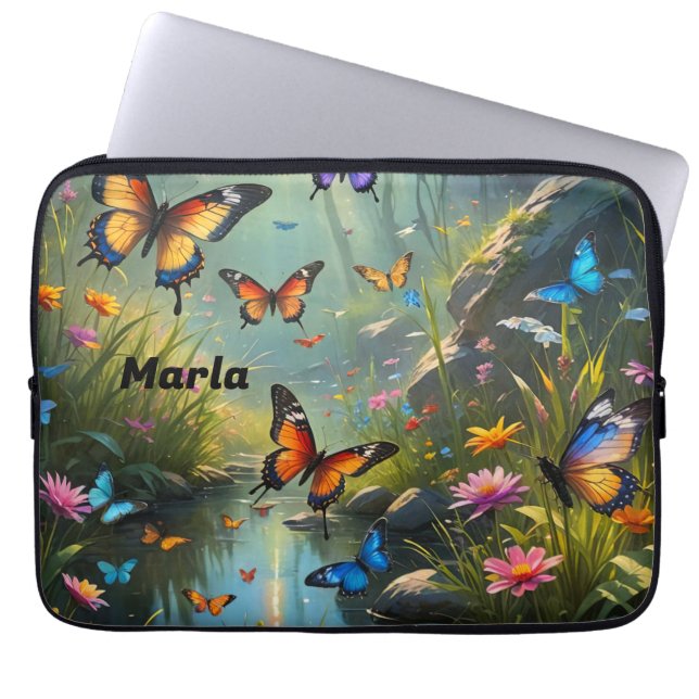 Laptop Case with Butterflies (Front)