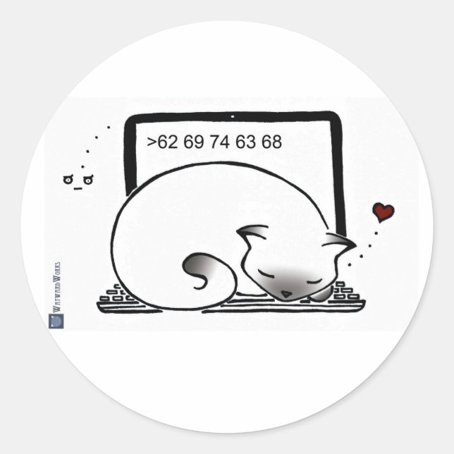 Laptop Cat Bed Stickers (Blue Point Siamese) (Front)