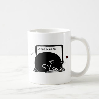 Laptop Cat Bed (Tuxedo - Black&White) Coffee Mug