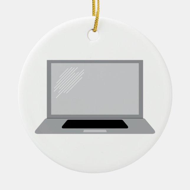 Laptop Computer Ceramic Ornament (Front)