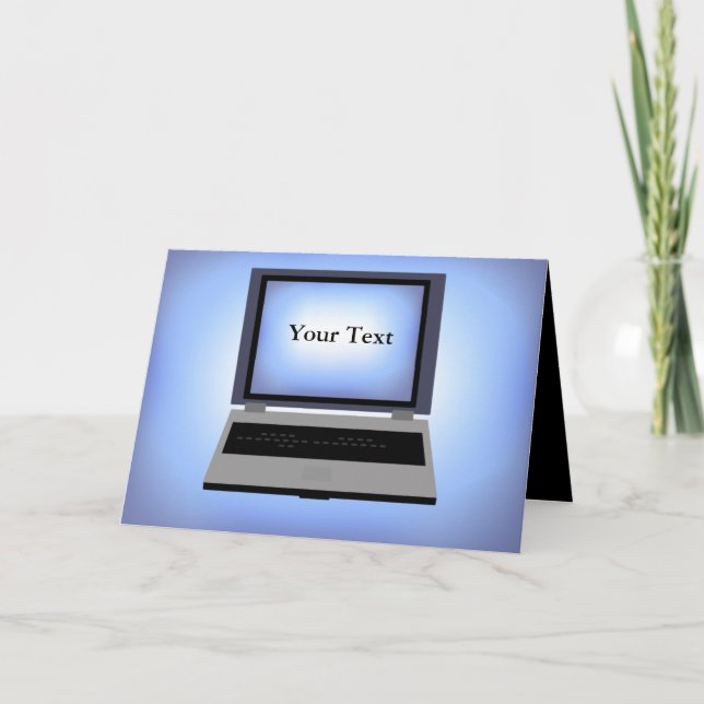 Laptop Computer Greeting Card (Front)