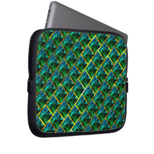 Laptop Cover, green under golden grid? Sleeve