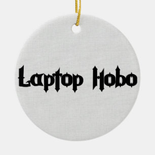 Laptop Hobo Ceramic Ornament
