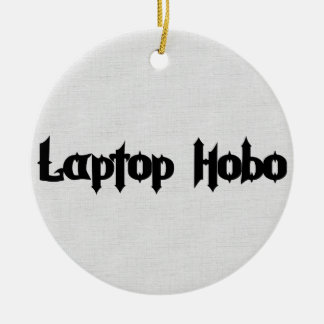 Laptop Hobo Ceramic Ornament