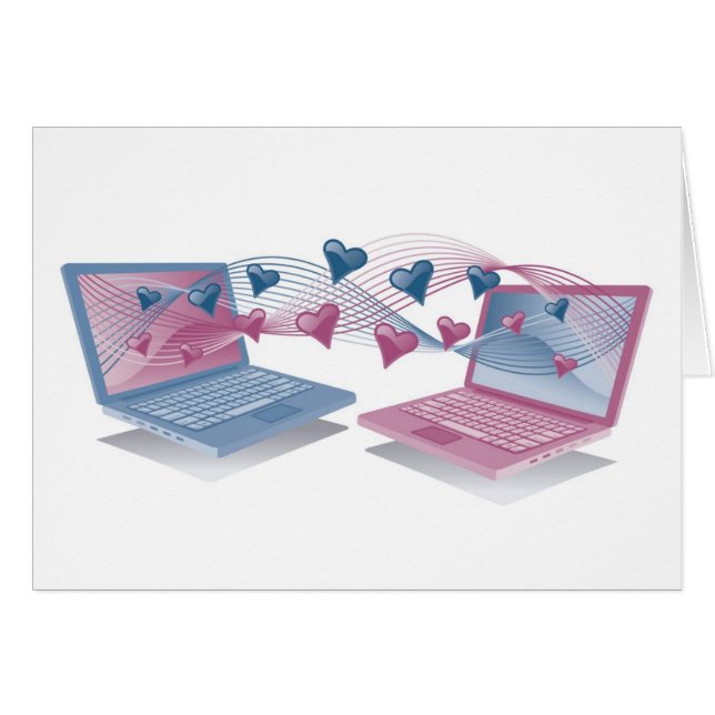 Laptop Love Cards (Front Horizontal)