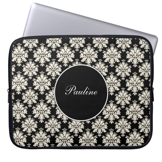 Laptop Monogram Sleeves Damask (Front)