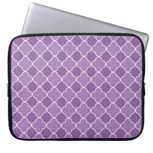 Laptop Purple Quatrefoil Pattern Laptop Sleeve