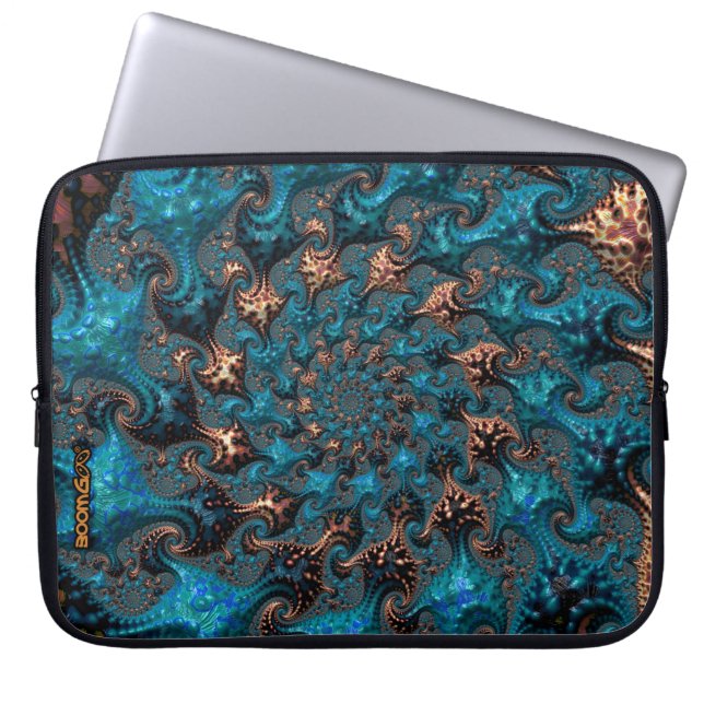 Laptop Sleeve (15") - F1203 "Moonlight Corals" 3 (Front)
