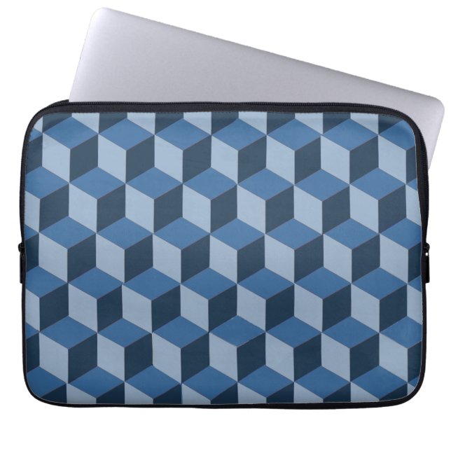 Laptop Sleeve - 3d Building Blocks Illusion (Front)