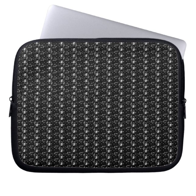 Laptop Sleeve Black Glitter (Front)