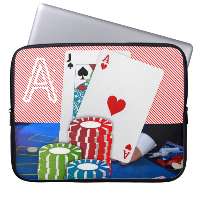 Laptop Sleeve Playing Cards (Front)