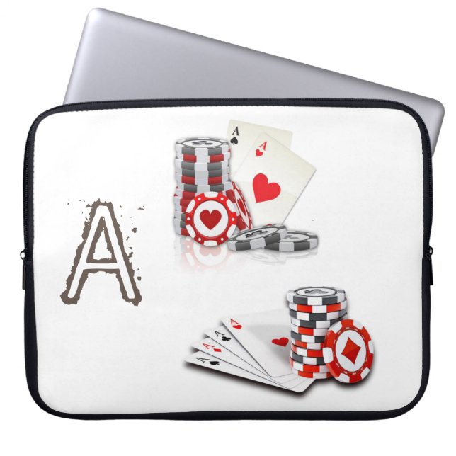 Laptop Sleeve Playing Cards (Front)