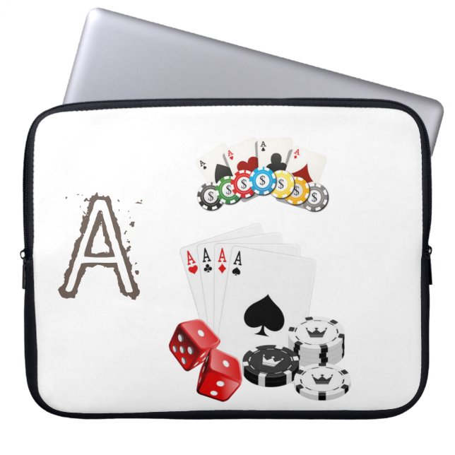Laptop Sleeve Playing Cards (Front)