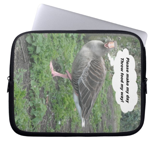 Laptop Sleeve Poem Duck Quote Ladee Basset (Front)