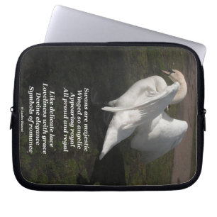 Laptop Sleeve Poem Swans Are Majestic Ladee Basset