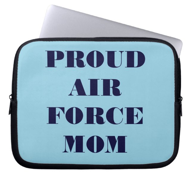 Laptop Sleeve Proud Air Force Mom (Front)