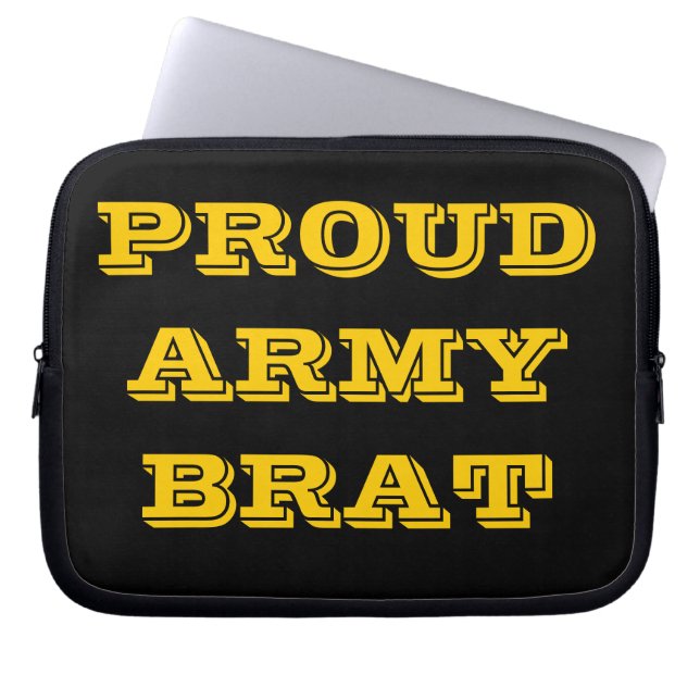 Laptop Sleeve Proud Army Brat (Front)