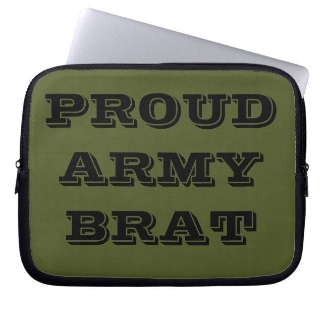Laptop Sleeve Proud Army Brat (Front)