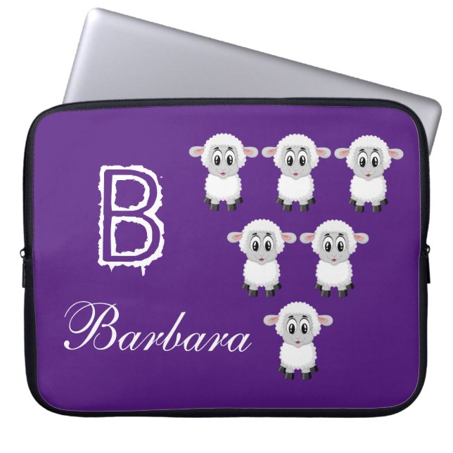 Laptop Sleeve Sheep Purple (Front)