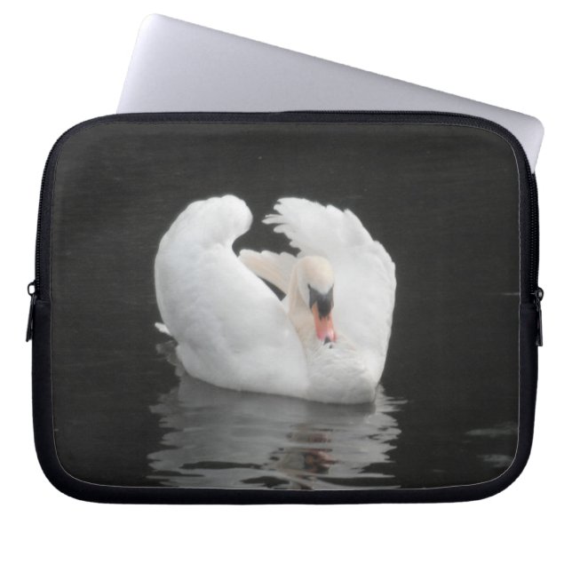 Laptop Sleeve Swan Swimming (Front)