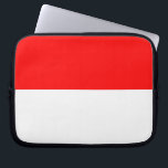 Laptop Sleeve with flag of Indonesia<br><div class="desc">Add a touch of Indonesian pride to your tech accessories with this sleek laptop sleeve featuring the flag of Indonesia! Designed to protect your laptop in style, this laptop sleeve is not only a functional item but also a vibrant representation of Indonesia’s national pride. The bold flag design on the...</div>