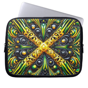 Laptop Sleeve with Jamaican Colours Design
