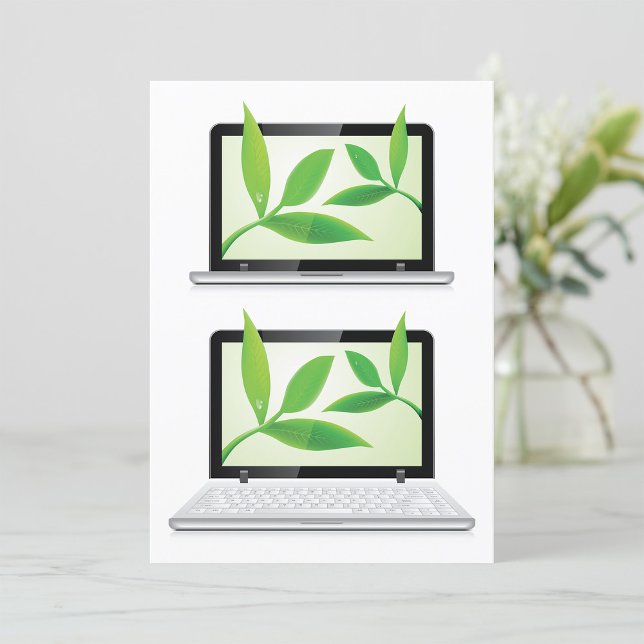 Laptops With Leaves Invitation (Creator Uploaded)