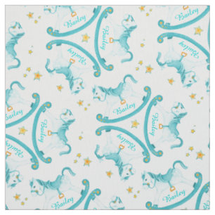 L'aqua de cheval de basculage jaunissent le tissu